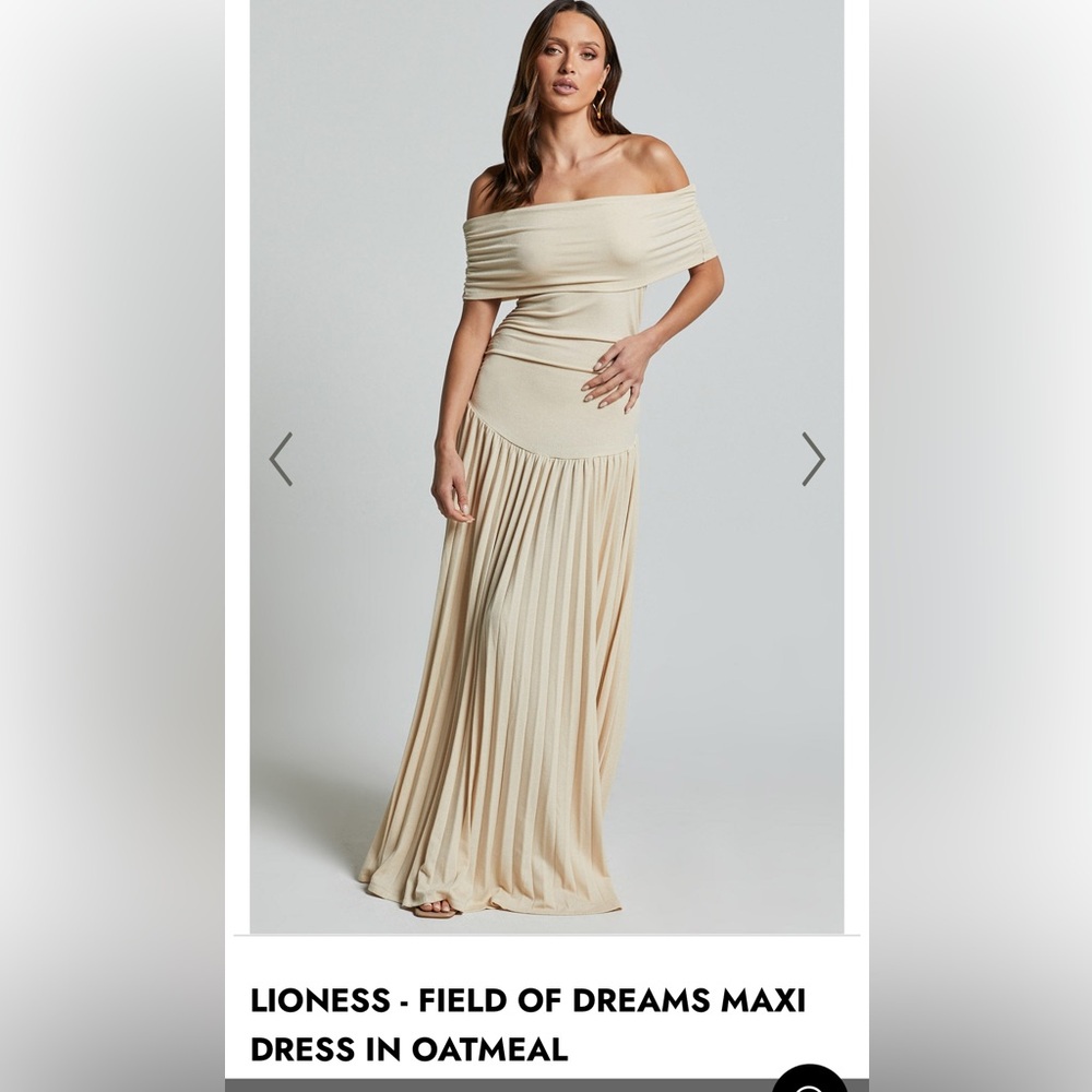 Lioness Field of Dreams Maxi Dress in Oatmeal